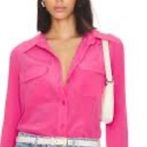 AMERICAN EAGLE Pink Button Down Blouse